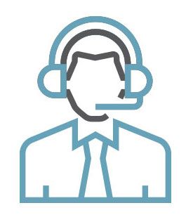 icon depicting customer service worker
