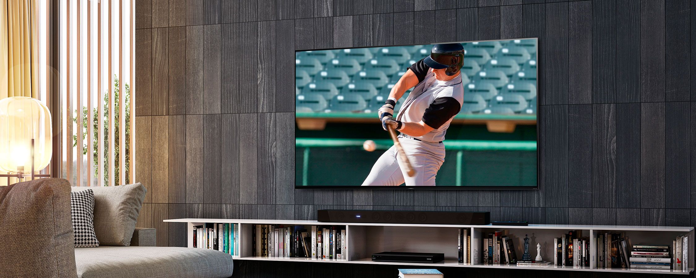 Sony image of man hitting baseball with baseball bat